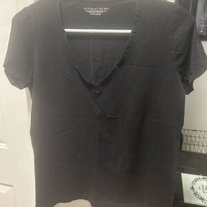 Victoria's Secret Black V-Neck Tee